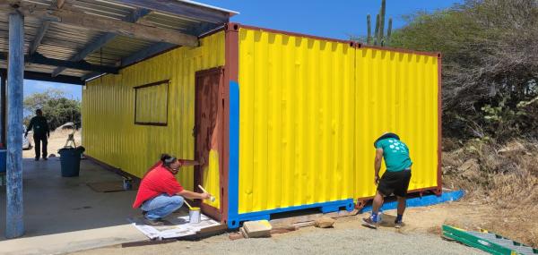 Container Dak repareren en verven 