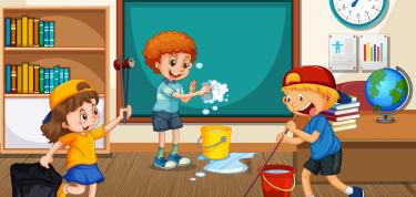 Let's renovate, tidy up, and clean our preschool.